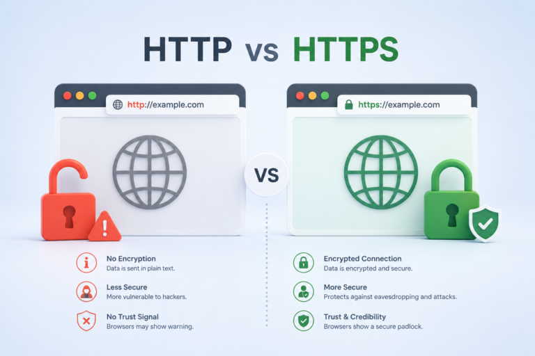 What is HTTP vs HTTPS?